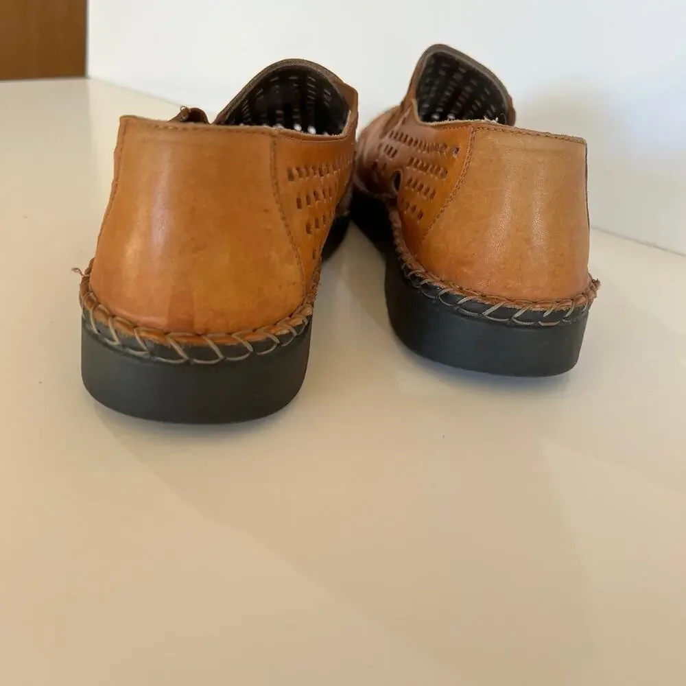 Rieker Anti-stress Brown Leather Comfort Shoe, Women’s size 11 1/2